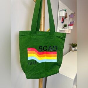 SCAD Retro 1978 Green Cotton Tote Made in USA 🇺🇸